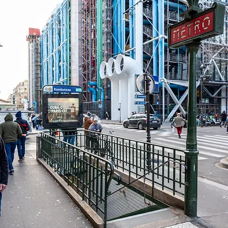 Flat 31m2 Near Pompidou Center, Marais, Les Halles, Mobility Lease Only Apartment *